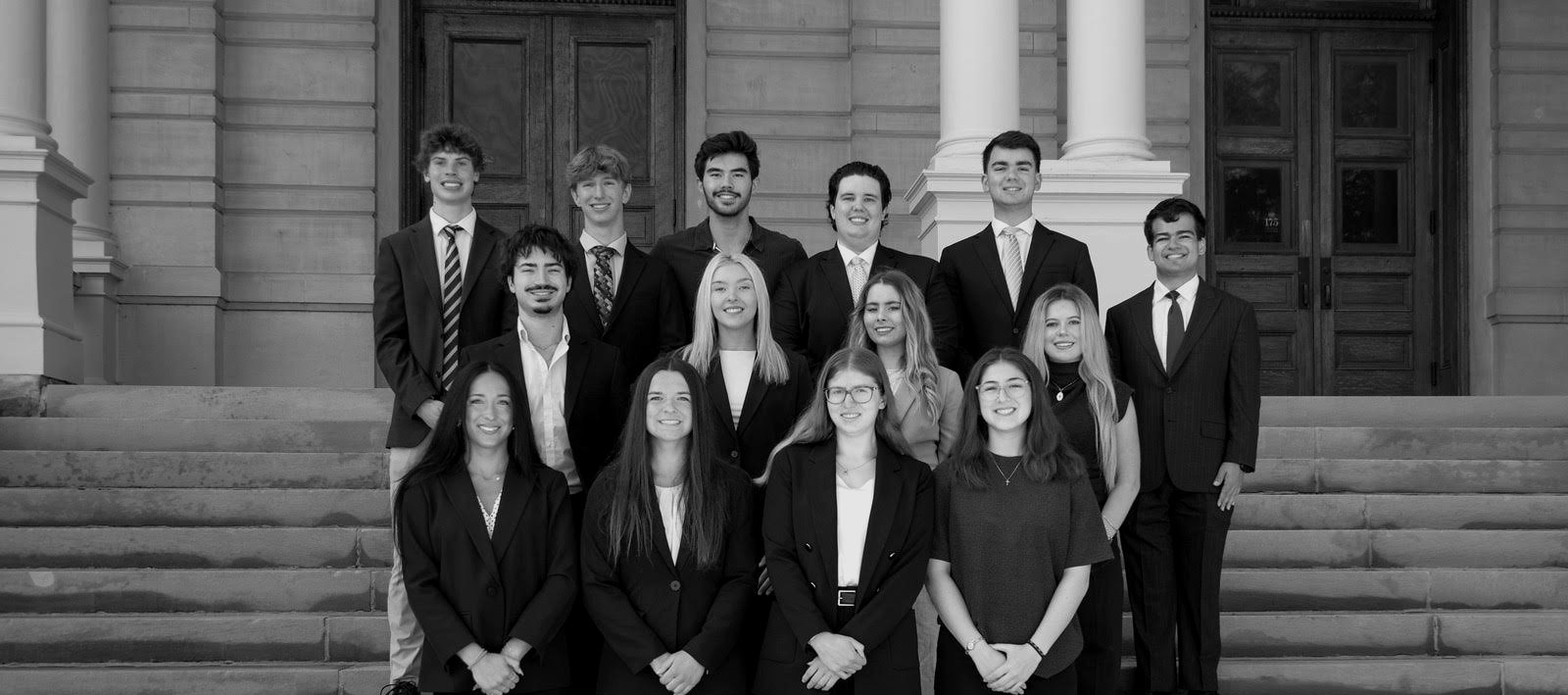 Mizzou CEO members on the steps of Jesse Hall